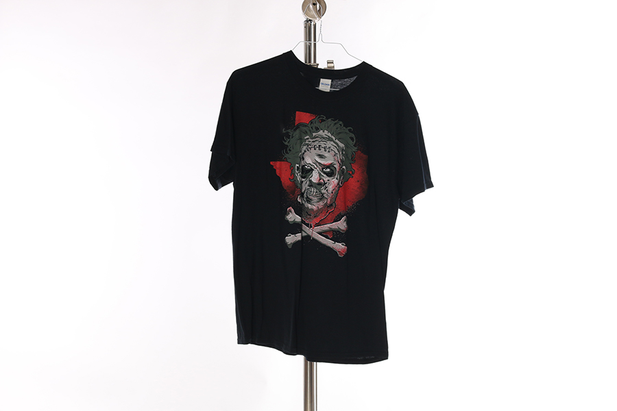 Black Leatherface T-Shirt Image
